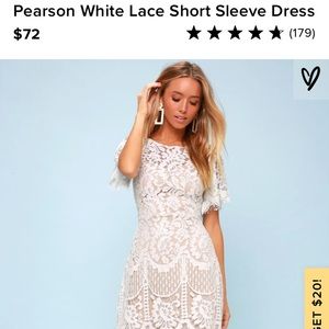 Pearson White Lace Short Sleeve Dress